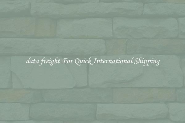 data freight For Quick International Shipping