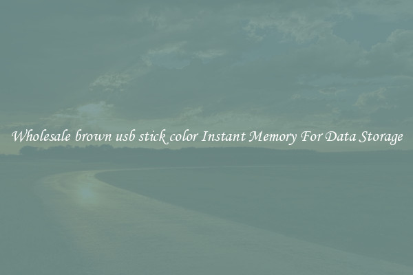 Wholesale brown usb stick color Instant Memory For Data Storage