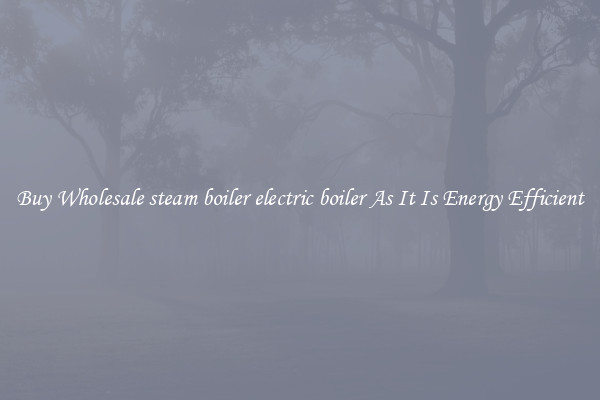 Buy Wholesale steam boiler electric boiler As It Is Energy Efficient