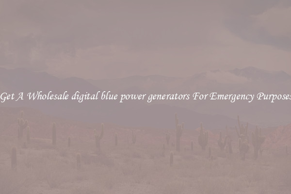 Get A Wholesale digital blue power generators For Emergency Purposes