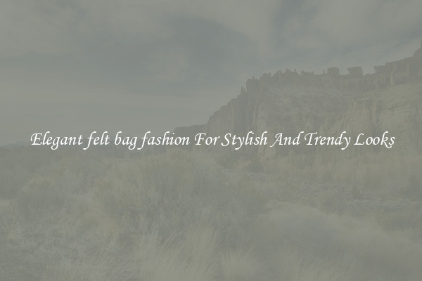 Elegant felt bag fashion For Stylish And Trendy Looks