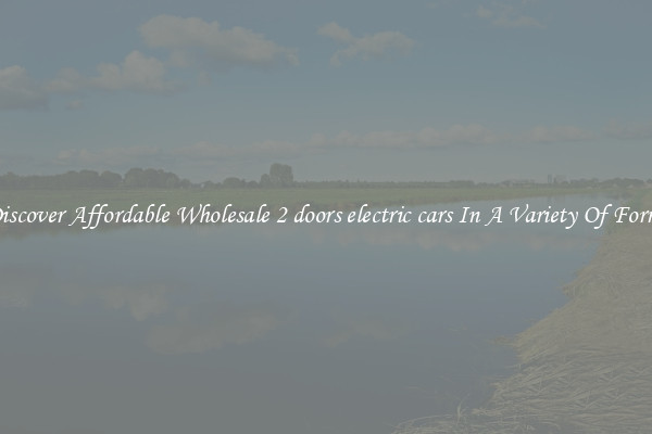 Discover Affordable Wholesale 2 doors electric cars In A Variety Of Forms