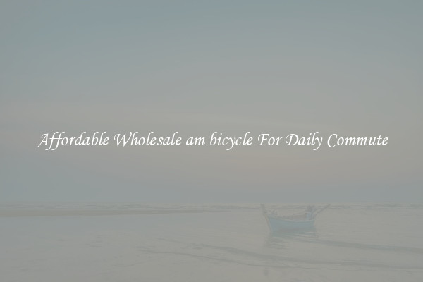 Affordable Wholesale am bicycle For Daily Commute