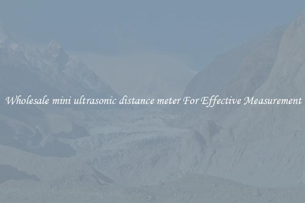 Wholesale mini ultrasonic distance meter For Effective Measurement