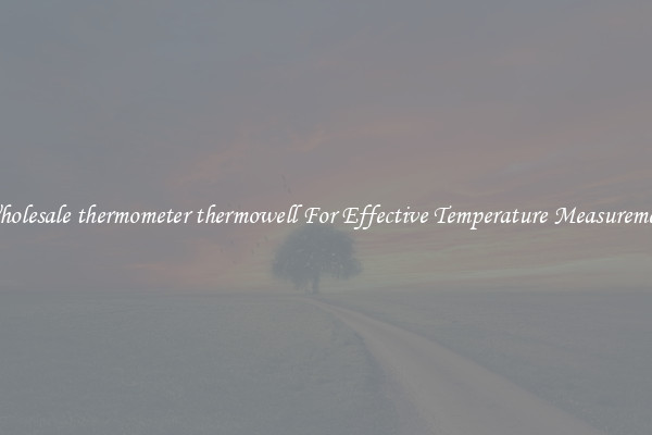 Wholesale thermometer thermowell For Effective Temperature Measurement
