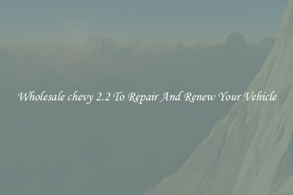Wholesale chevy 2.2 To Repair And Renew Your Vehicle